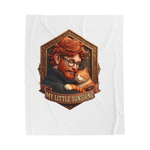 My Little Sunshine velveteen plush throw, 50 by 60 inches, laid flat with the crest centered.
