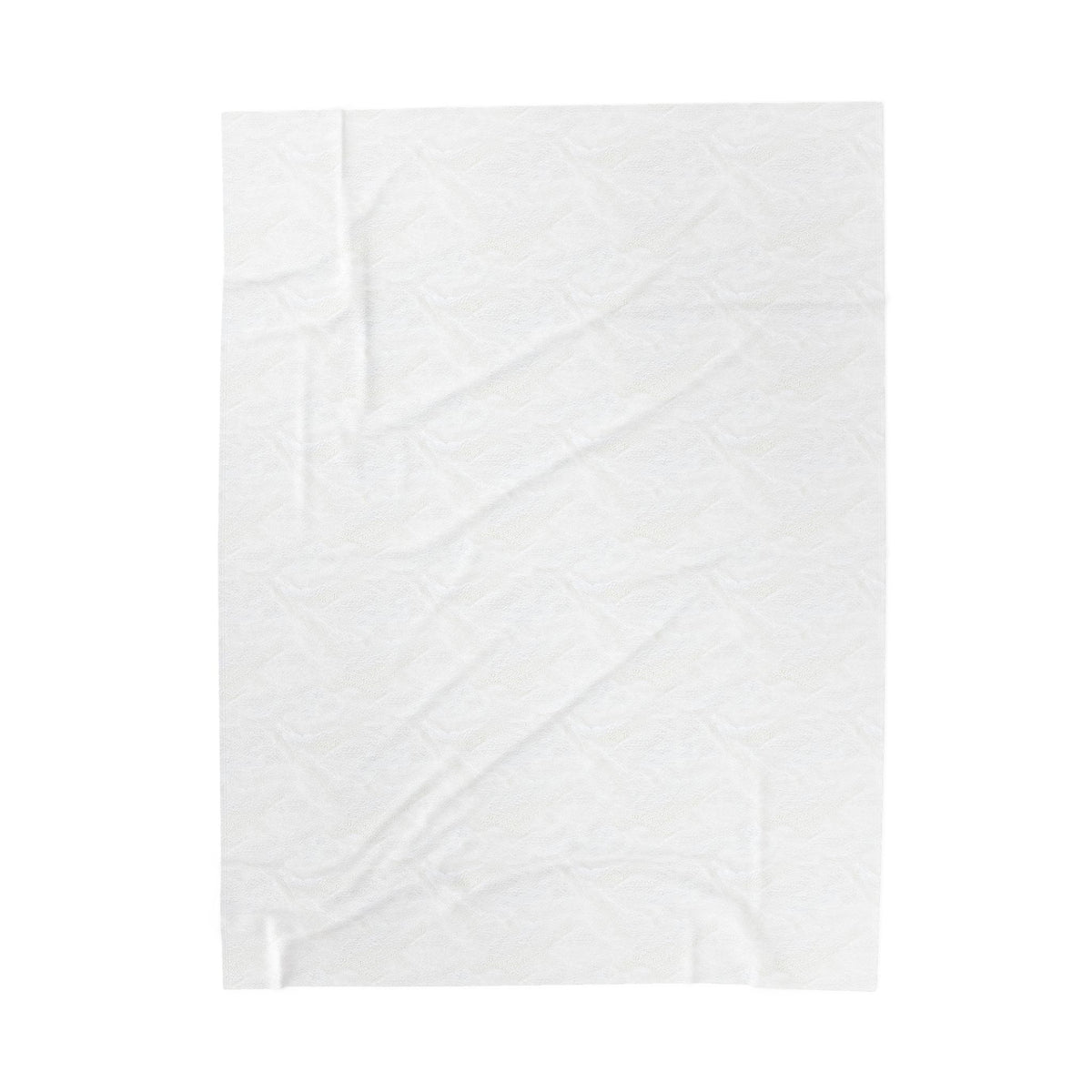 Plain white back of the Your Little Magic velveteen plush throw, unprinted.